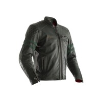 Green Hillberry Leather Motorcycle Jacket Men
