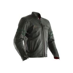 Green Hillberry Leather Motorcycle Jacket Men