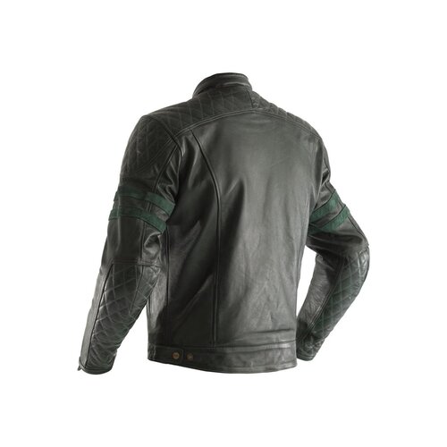 RST Green Hillberry Leather Motorcycle Jacket Men