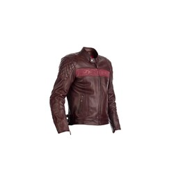 Red Brandish Leather Motorcycle Jacket Men