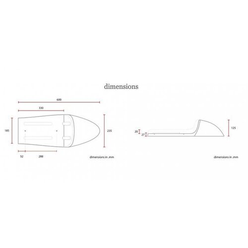 Cafe Racer Sitzbank Tuck 'N Roll Chocolat Brown Type 109