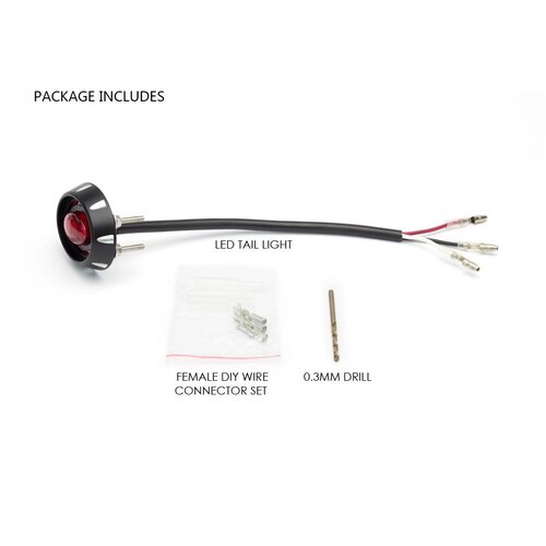 Micro Oval CNC Rem/Achterlicht Zwart