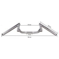 22MM High-end Cafe Racer Condor M-bar. Chrome