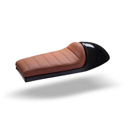 Cafe Racer Seat Tuck 'N Roll Stitch Chocolat Brown Type 109