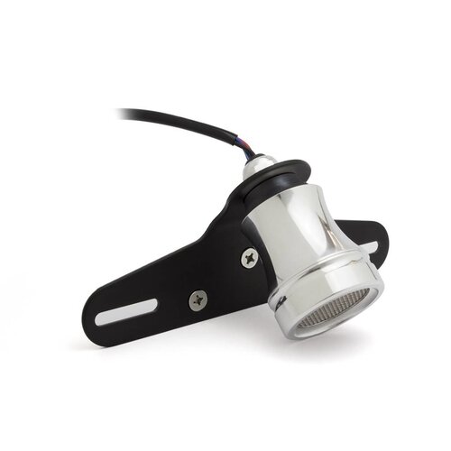 Mesh Cafe Tail Light with Plate Holder Polished
