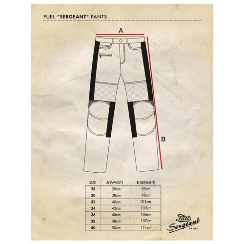 FUEL Sergeant waxed broek