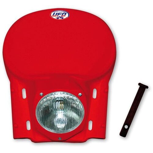 Phare avant vintage Enduro rouge