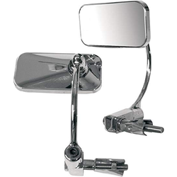Bar End Rectangular Mirror - Chrome