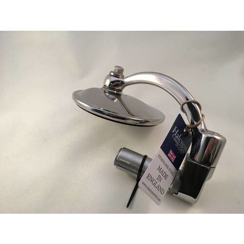 Halcyon 830 Classic Bar End Mirror Round Stainless