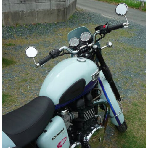 Halcyon 830 Classic Bar End Mirror Round Stainless