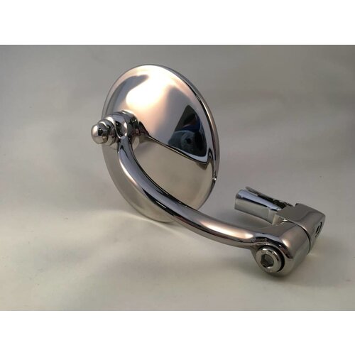Rétroviseur classique rond en acier inoxydable