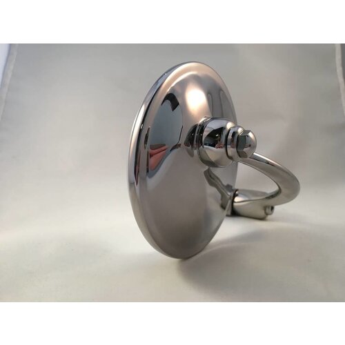 Rétroviseur classique rond en acier inoxydable