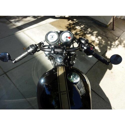 Classic Clubman Cafe Racer M stuur met pullback 7/8" (22 mm)