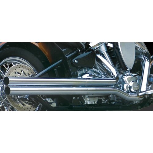 Long Shots Exhausts (Set) Chrome 48mm