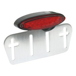 Oval LED Tail Light With License Plate Holder