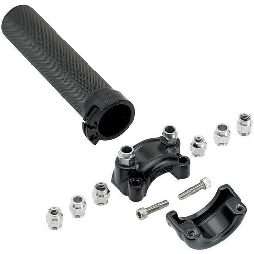 Biltwell 1" Poignée des gaz double "Whiskey Throttle" noire