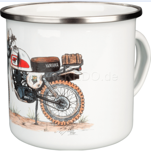 Kedo Koffiemok emaille XT Dakar Rood