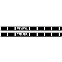 Autocollants droits pour réservoir Yamaha Speedblock noir/transparent