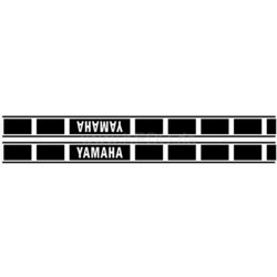 Autocollants droits pour réservoir Yamaha Speedblock noir/transparent