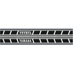 Tankstickers Yamaha Speedblock zwart/wit cursief ONZICHTBAAR LATEN