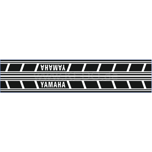 Autocollants italiques pour réservoir Yamaha Speedblock noir/blanc