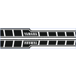 Autocollants dynamiques pour réservoir Yamaha Speedblock noir/blanc