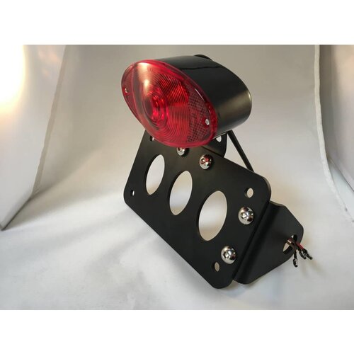 Support de plaque noir + éclairage ovale