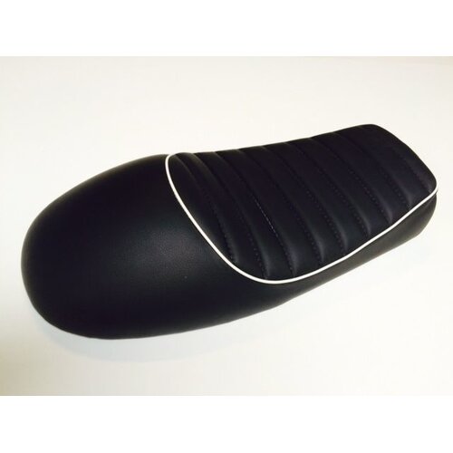 Tuck N' Roll Cafe Racer Sitzbank Schwarz & Weiss