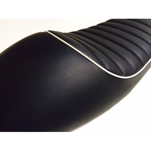 Tuck N' Roll Cafe Racer Sitzbank Schwarz & Weiss