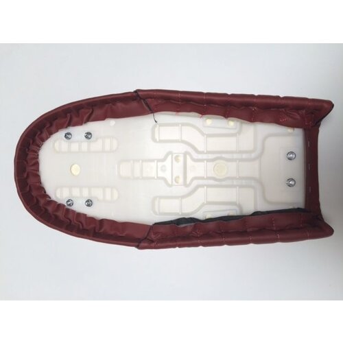 Tuck 'N Roll Stitch Brat Sitzbank Maroon