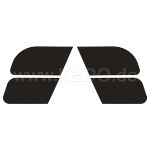 Kedo SR400/500  Side cover sticker set Zwart