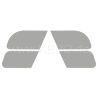 SR400/500  Side cover sticker set Silver