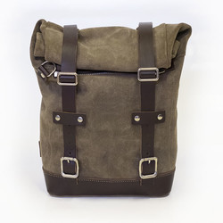 WAXED SUEDE SIDE PANNIER