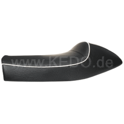 Kedo SR400/500/T Double seat 'Classic Racer' Black with White Piping