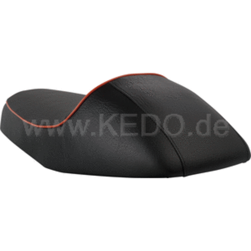 Kedo SR400/500/T Selle double "Classic Racer" noire avec passepoil orange