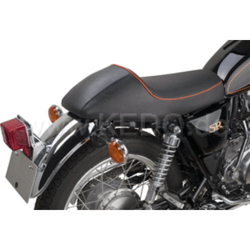 Kedo SR400/500/T Double seat 'Classic Racer' Zwart met oranje belijning
