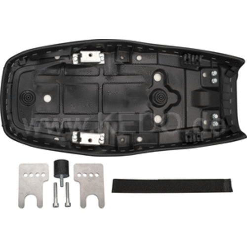 Kedo SR400/500/T Double seat 'Classic Racer' Zwart met oranje belijning