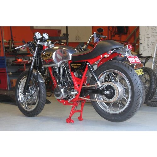 Kedo SR400/500/T Seat 'Classic Racer' Black with Red Piping
