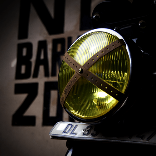 Trip Machine Geperforeerde Koplamp X leer Tabakbruin