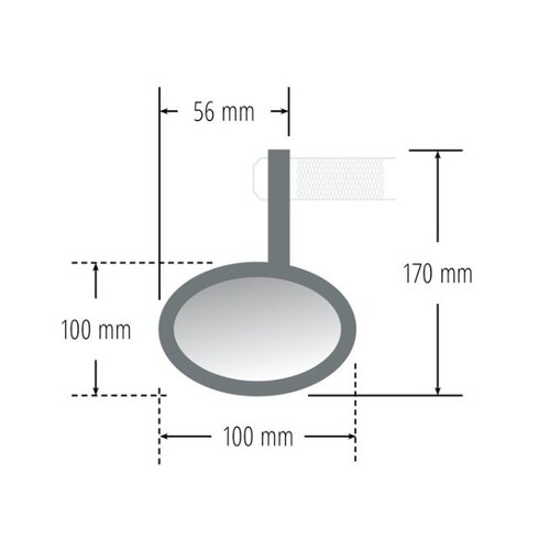 Highsider Bar End Mirror Montana Evo Black