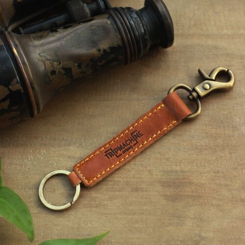 Trip Machine Classic Key Ring Vintage Tan