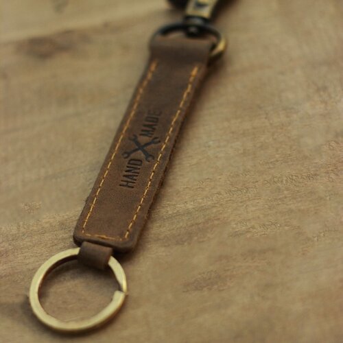 Trip Machine Klassieke Sleutelhanger Tabak Bruin