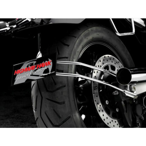 Ø 20 mm Rear Axle Rear wheel License Plate Holder Chrome