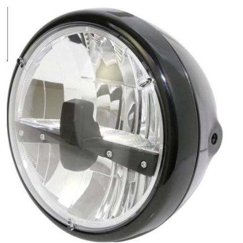Highsider 7" Clear Black Koplamp RENO 3