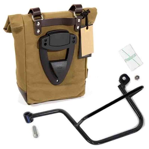 UNIT Garage rechter Canvas bagage tas en bevesteging beugel Moto Guzzi V7