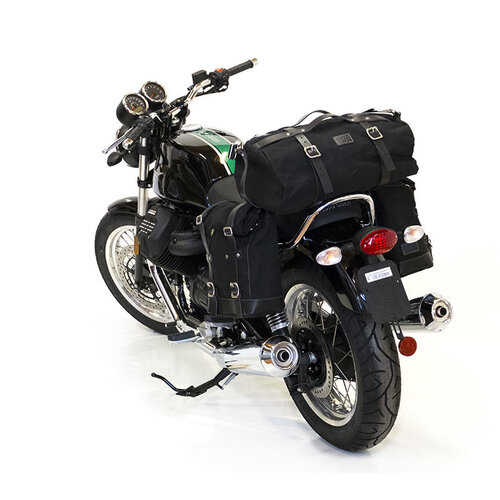 UNIT Garage rechter Canvas bagage tas en bevesteging beugel Moto Guzzi V7