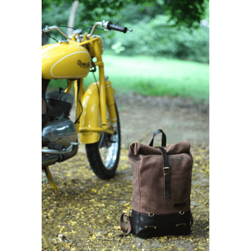 Trip Machine Backpack Pannier - Classic Roll Top Tobacco