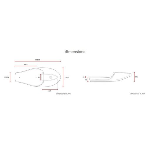 C.Racer Selle marron Café Racer "Neo" Tuck 'N Roll Type 3