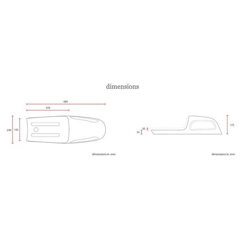 C.Racer Cafe Racer "Imola" Seat Tuck 'N Roll Black Type 6