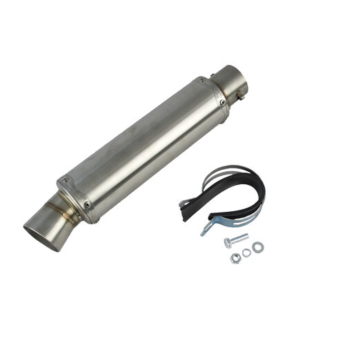 Silencieux d'échappement universel en acier inoxydable avec entrée type 1 51mm